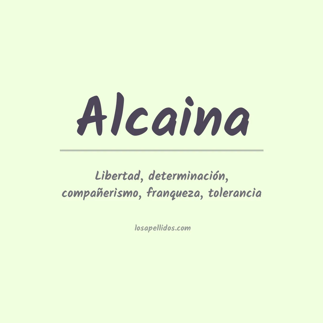 Apellido Alcaina