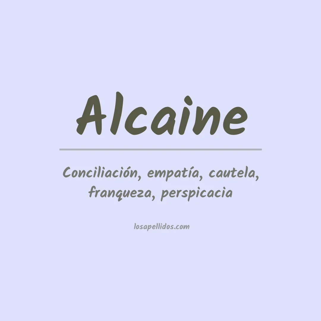 Apellido Alcaine