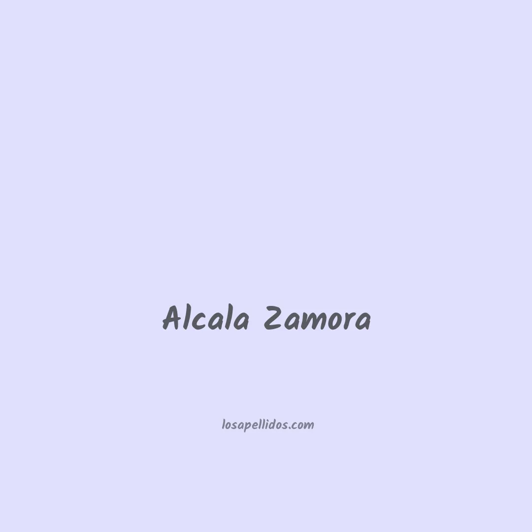 Alcala zamora en chino