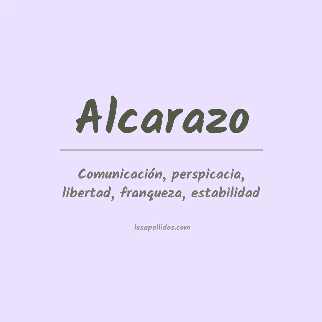 Significado del Apellido Alcarazo