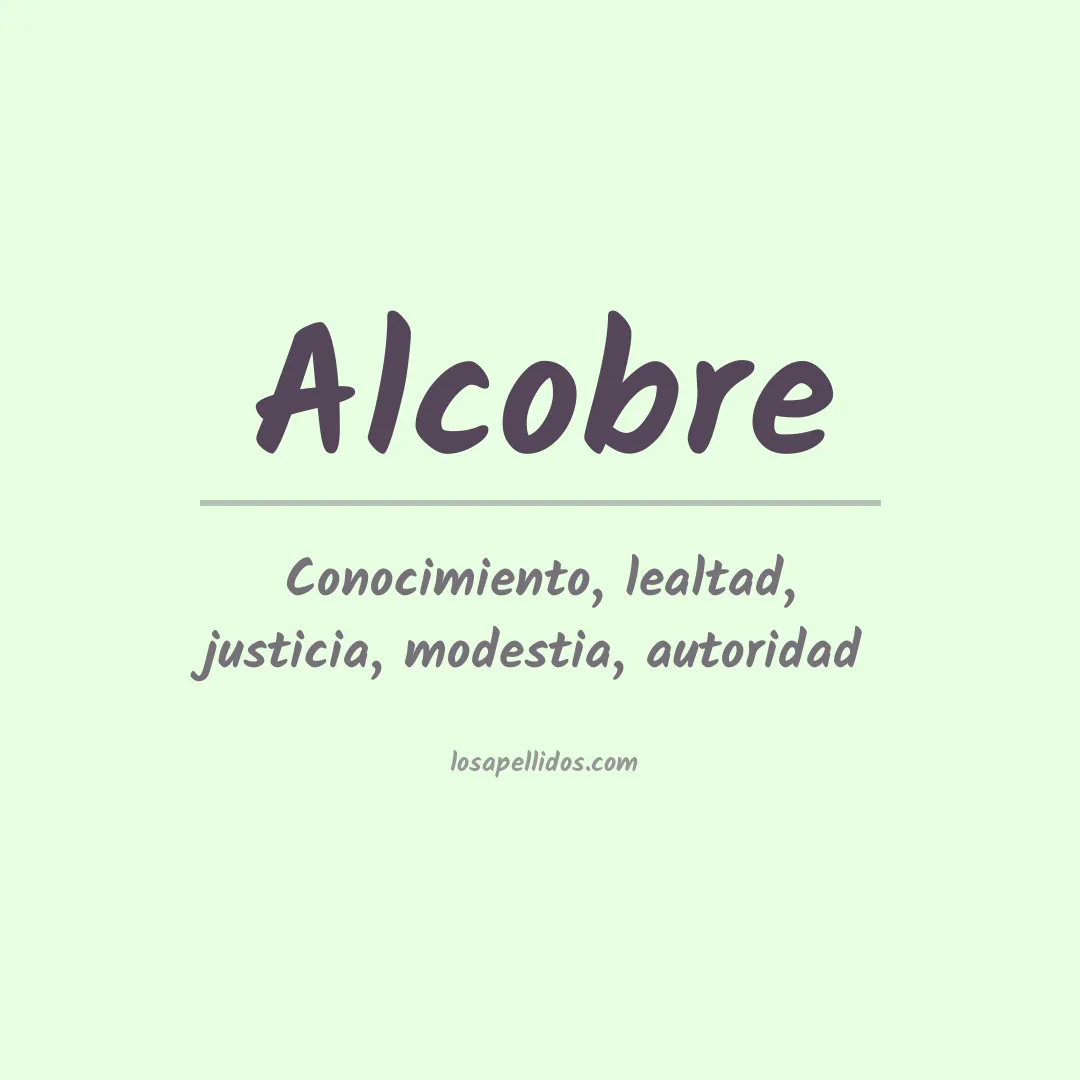 Significado del Apellido Alcobre