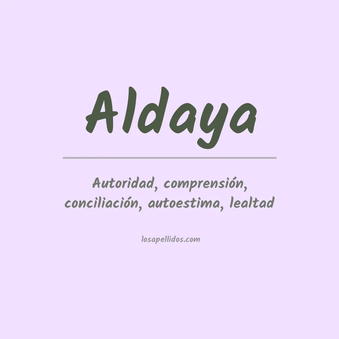 Apellido Aldaya