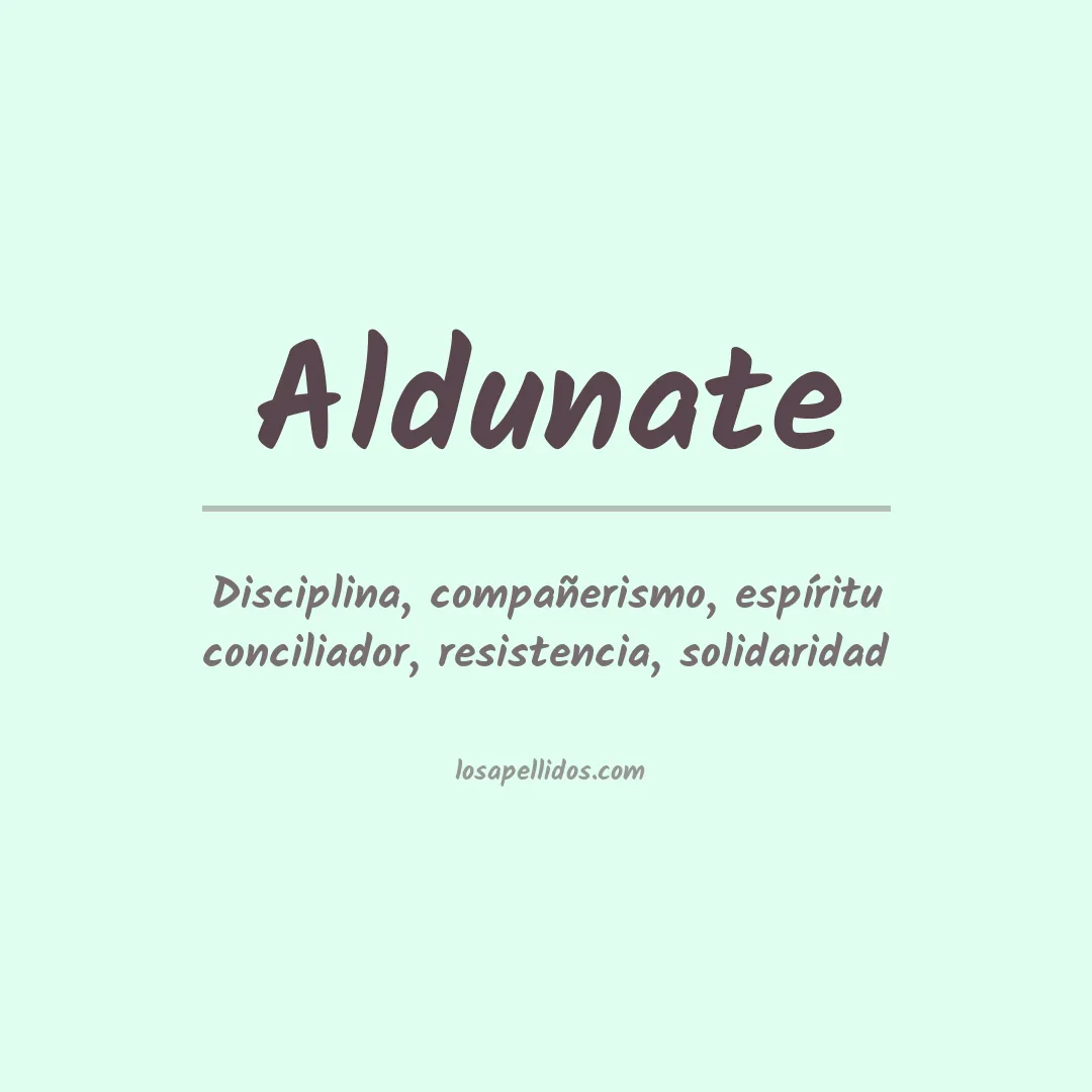 Apellido Aldunate