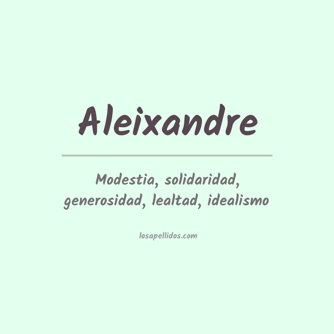 Apellido Aleixandre