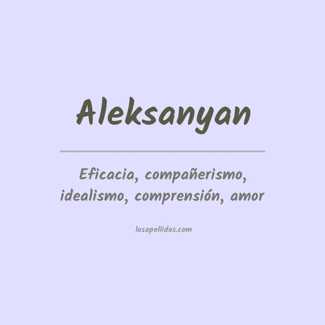 Apellido Aleksanyan