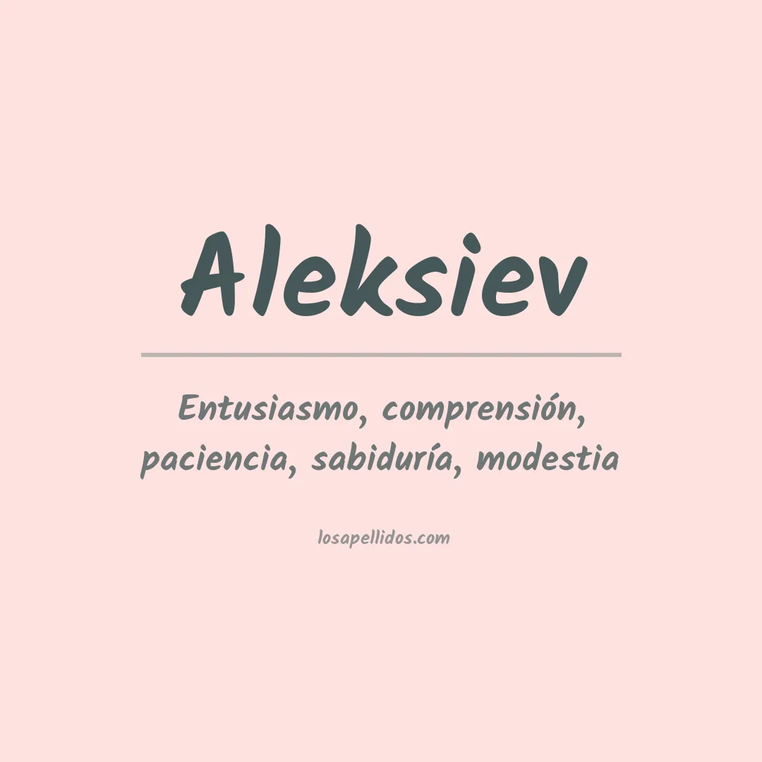 Apellido Aleksiev