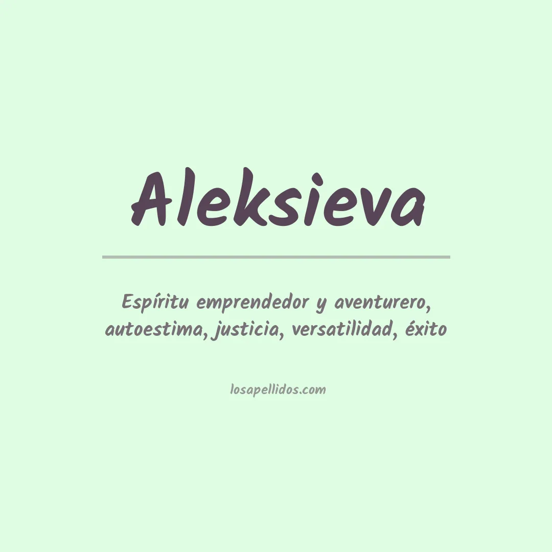 Apellido Aleksieva