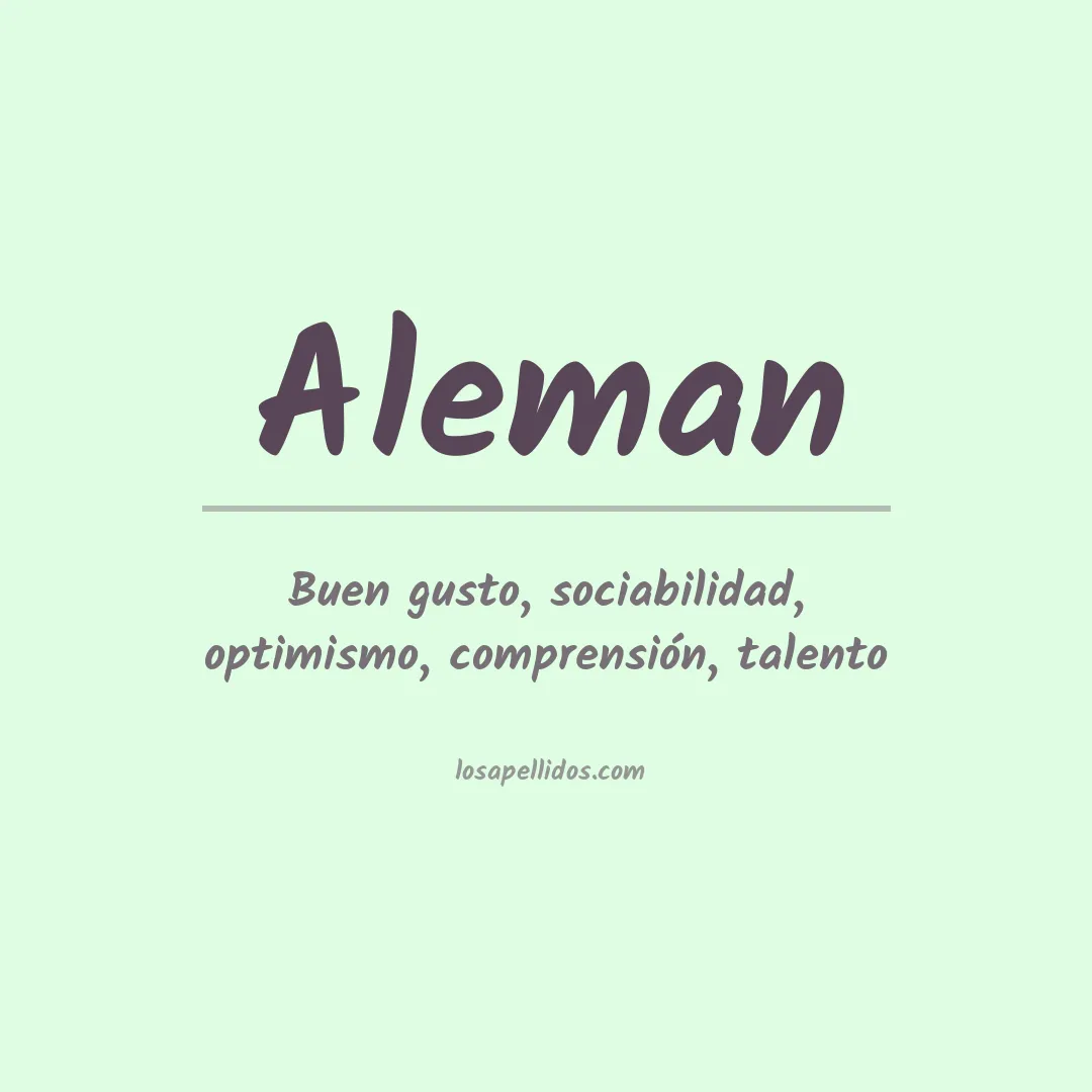 Apellido Alemán