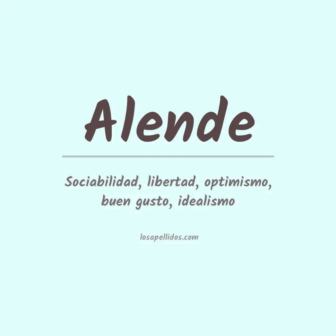 Apellido Alende