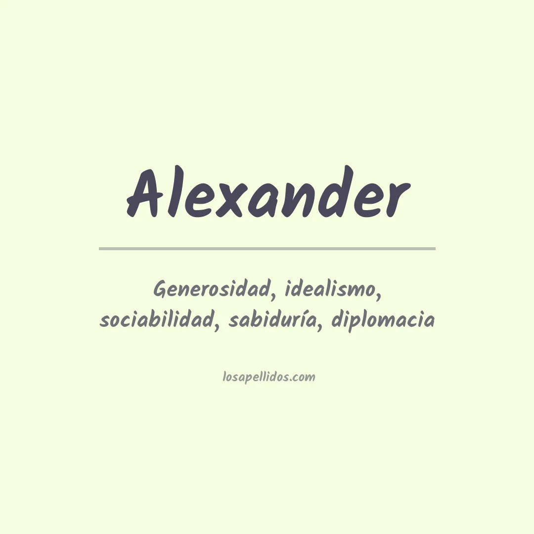 Apellido Alexander