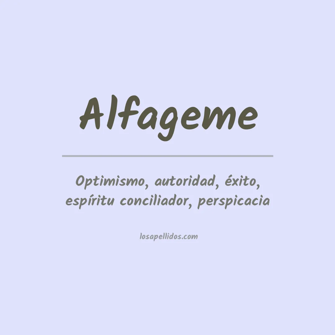 Apellido Alfageme