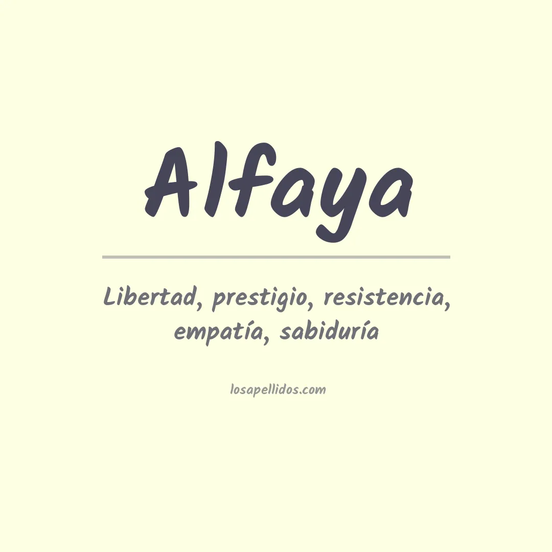 Apellido Alfaya