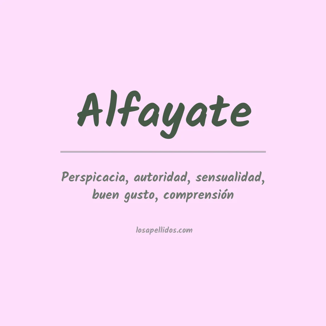 Apellido Alfayate