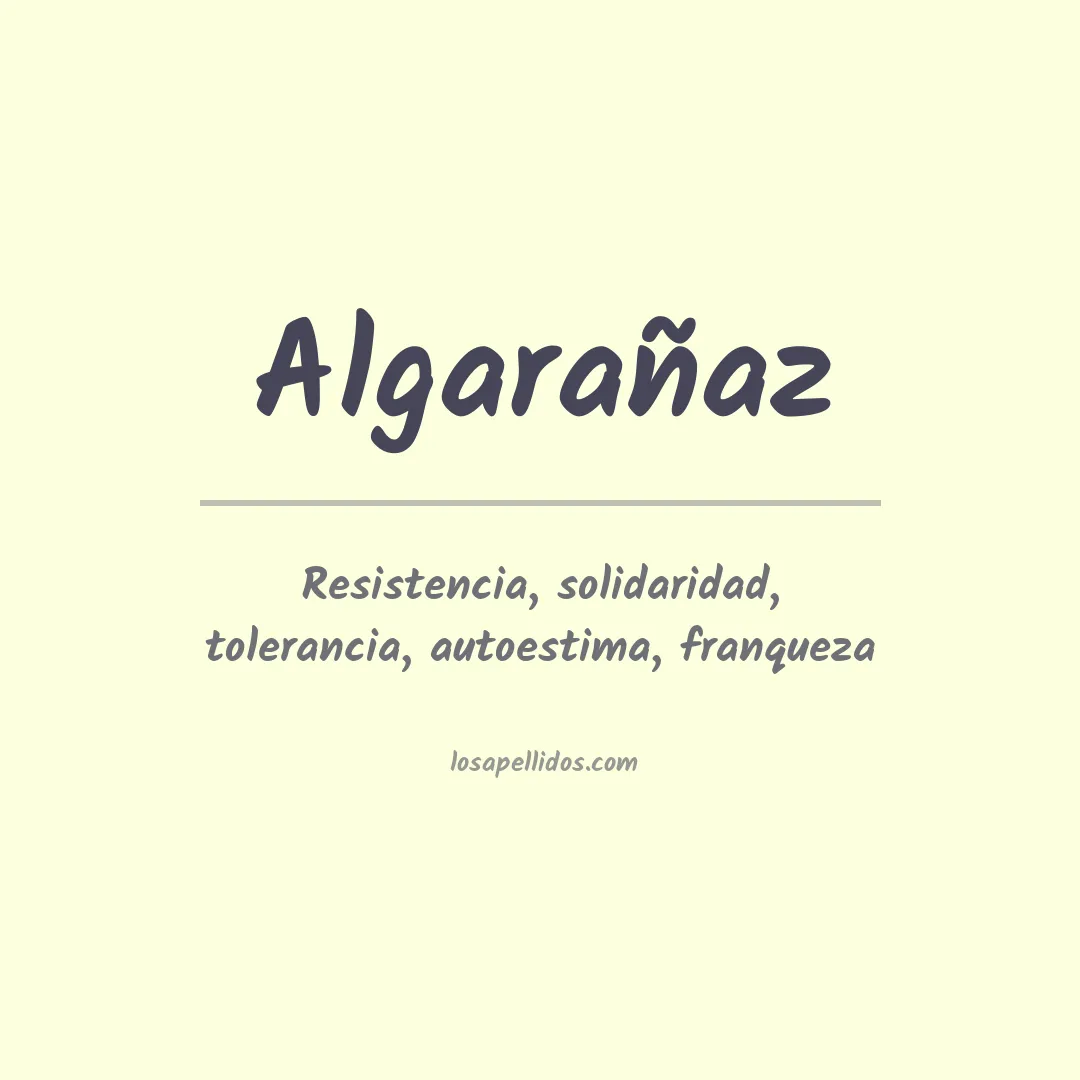 Significado del Apellido Algarañaz