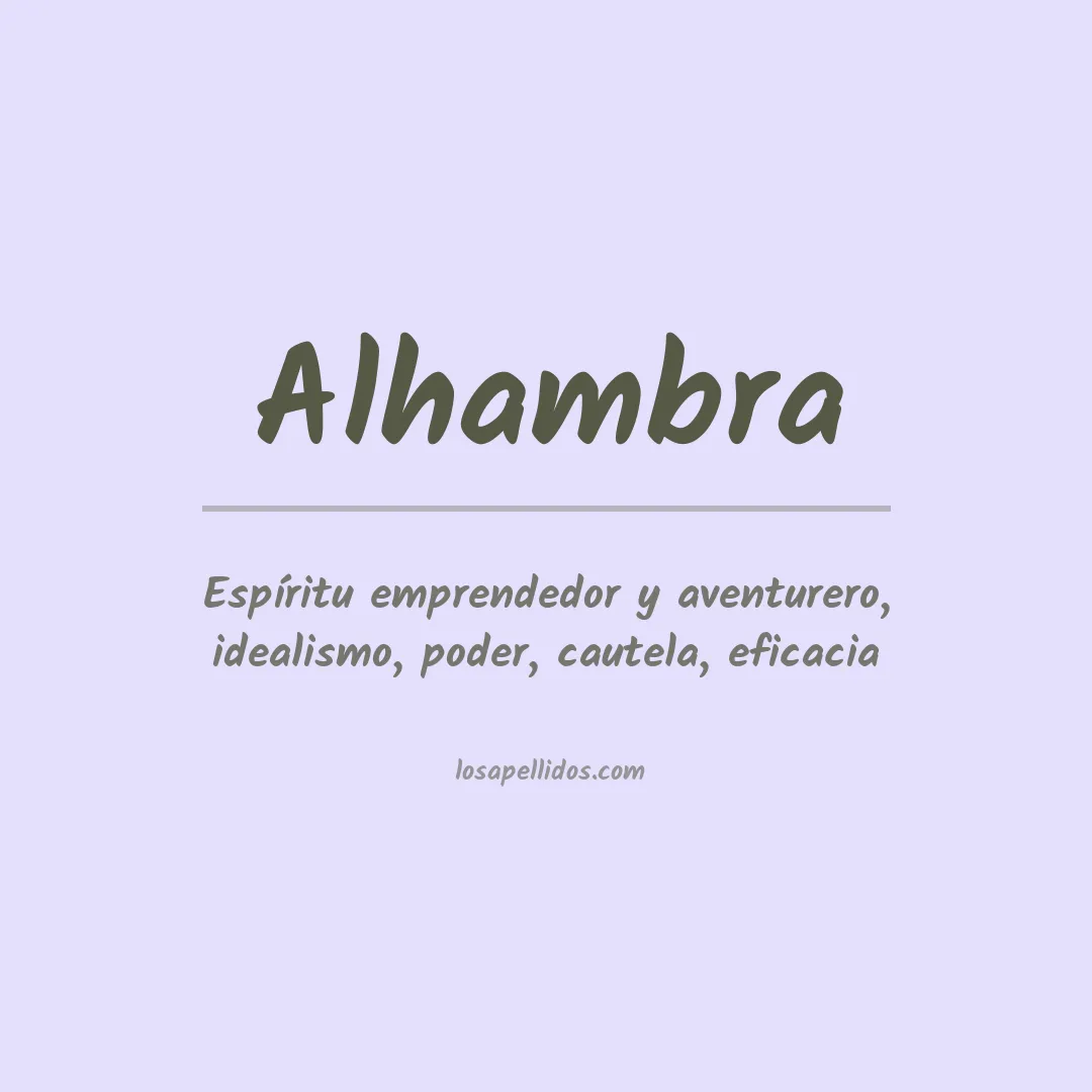 Apellido Alhambra