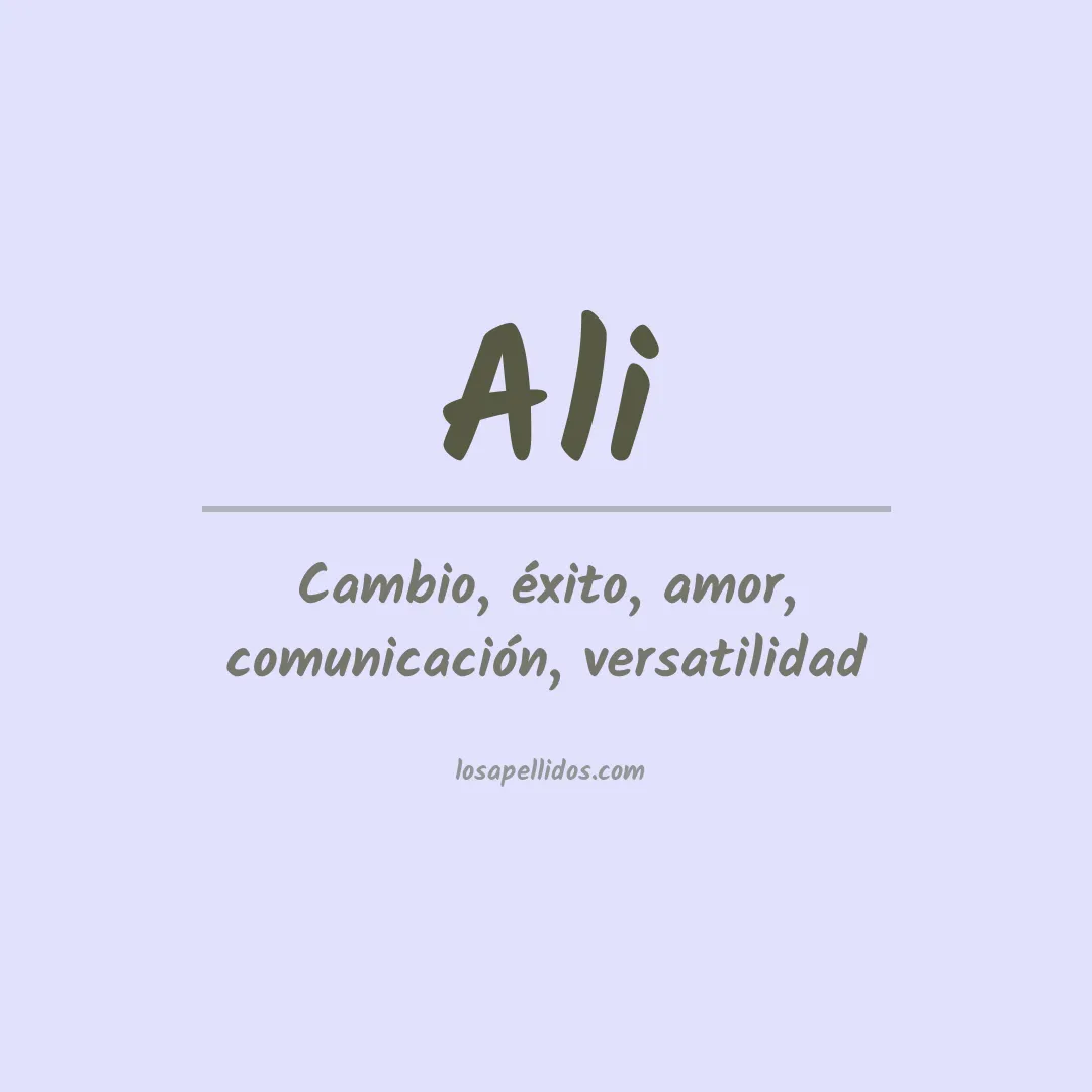 Apellido Ali