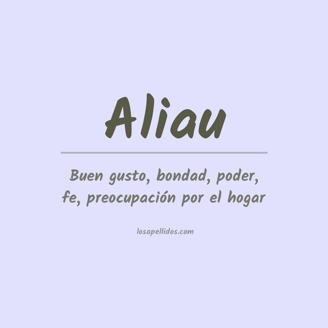 Apellido Aliau