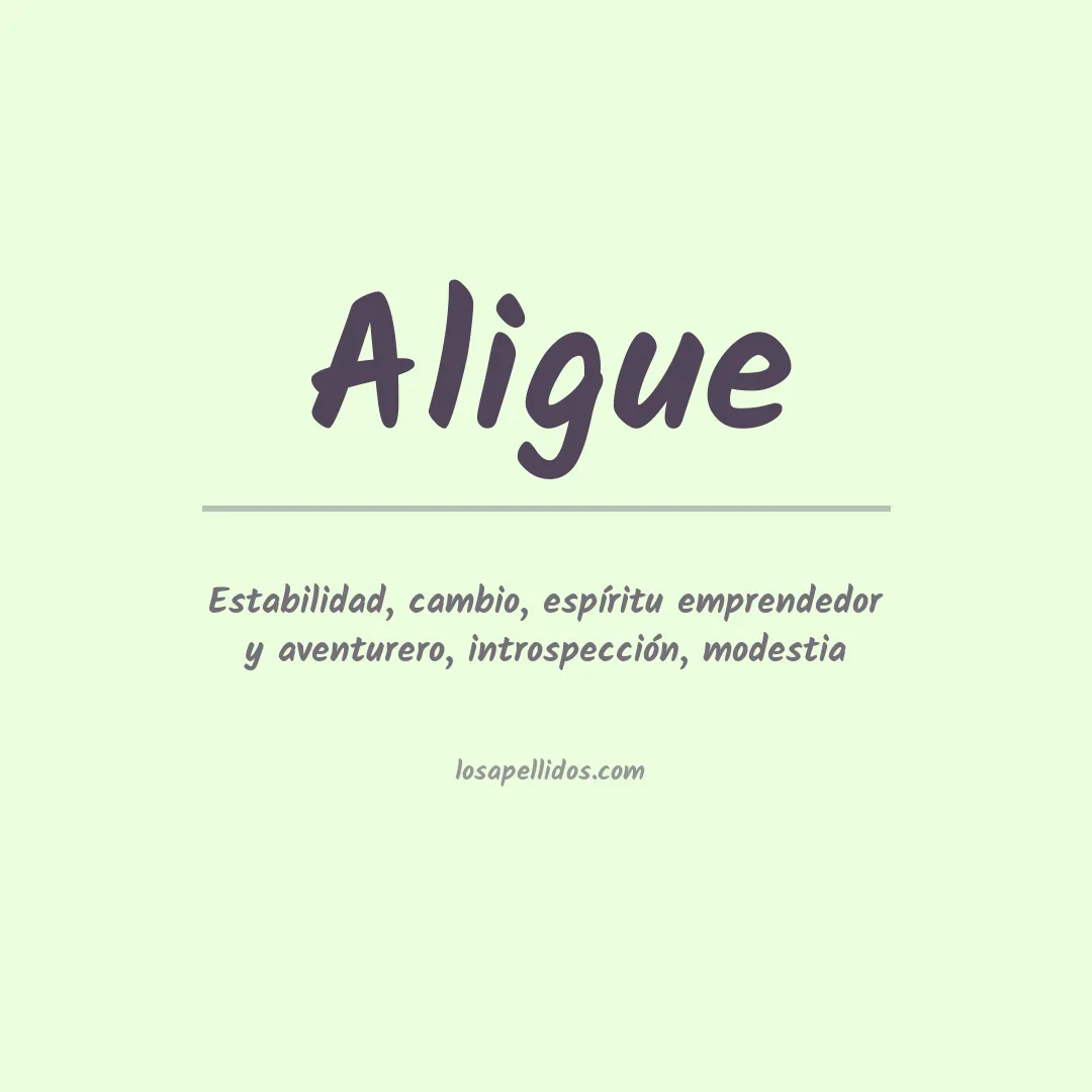 Apellido Aligue
