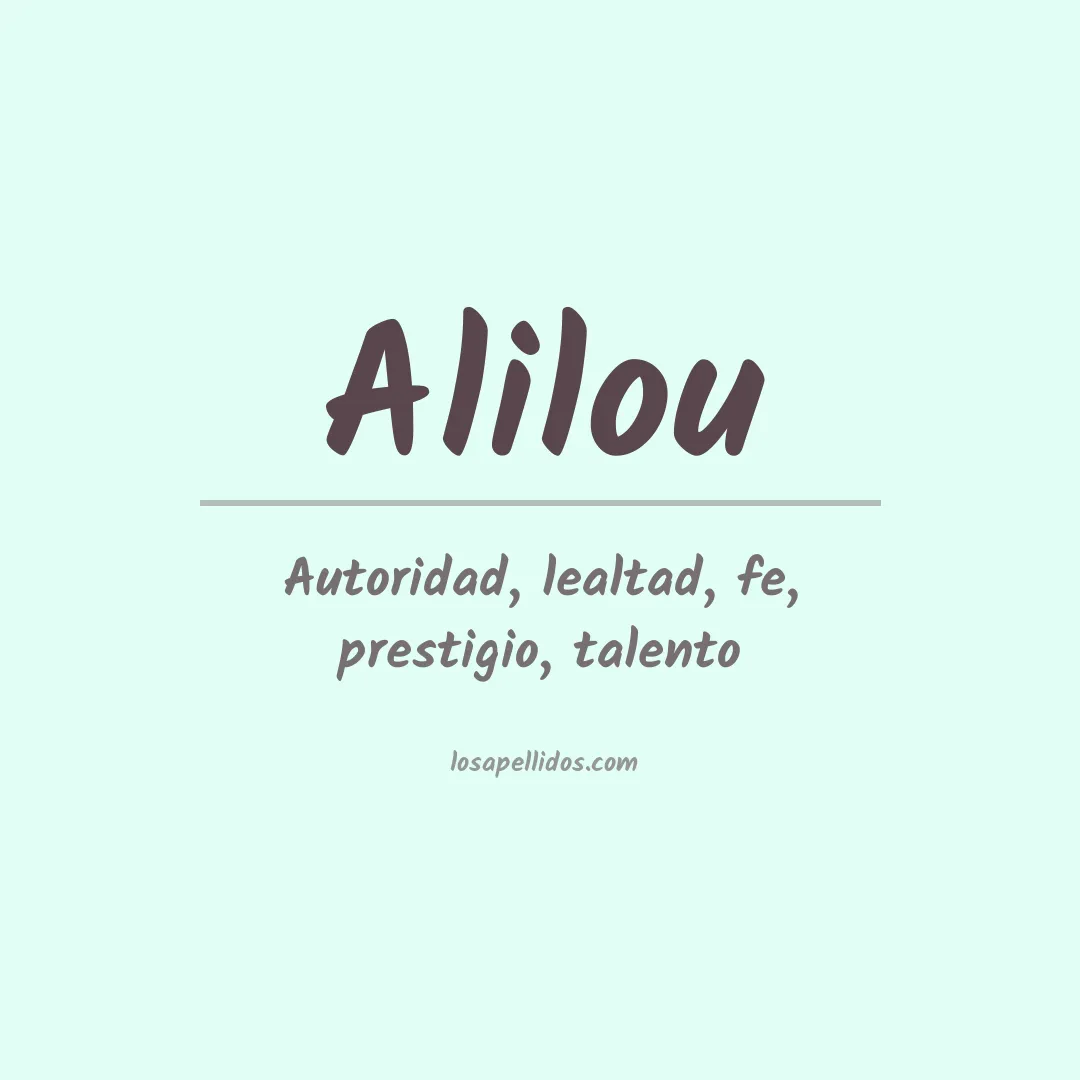 Apellido Alilou