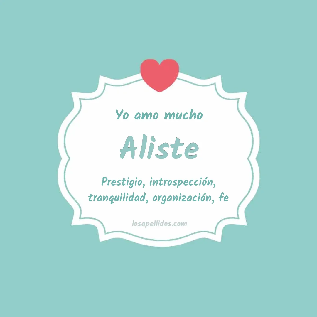Yo amo mucho Aliste