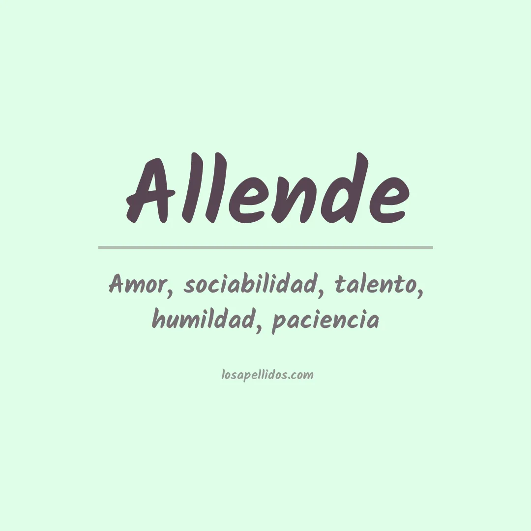 Apellido Allende