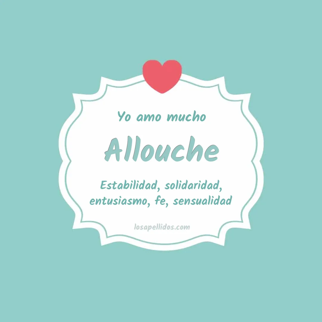 Yo amo mucho Allouche