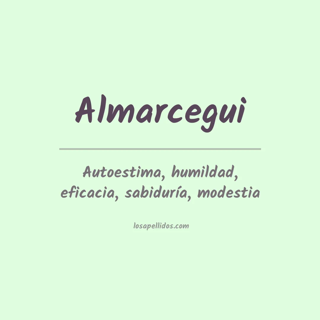 Significado del Apellido Almarcegui