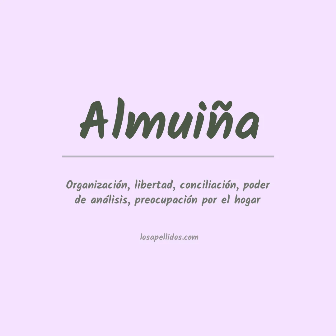 Significado del Apellido Almuiña