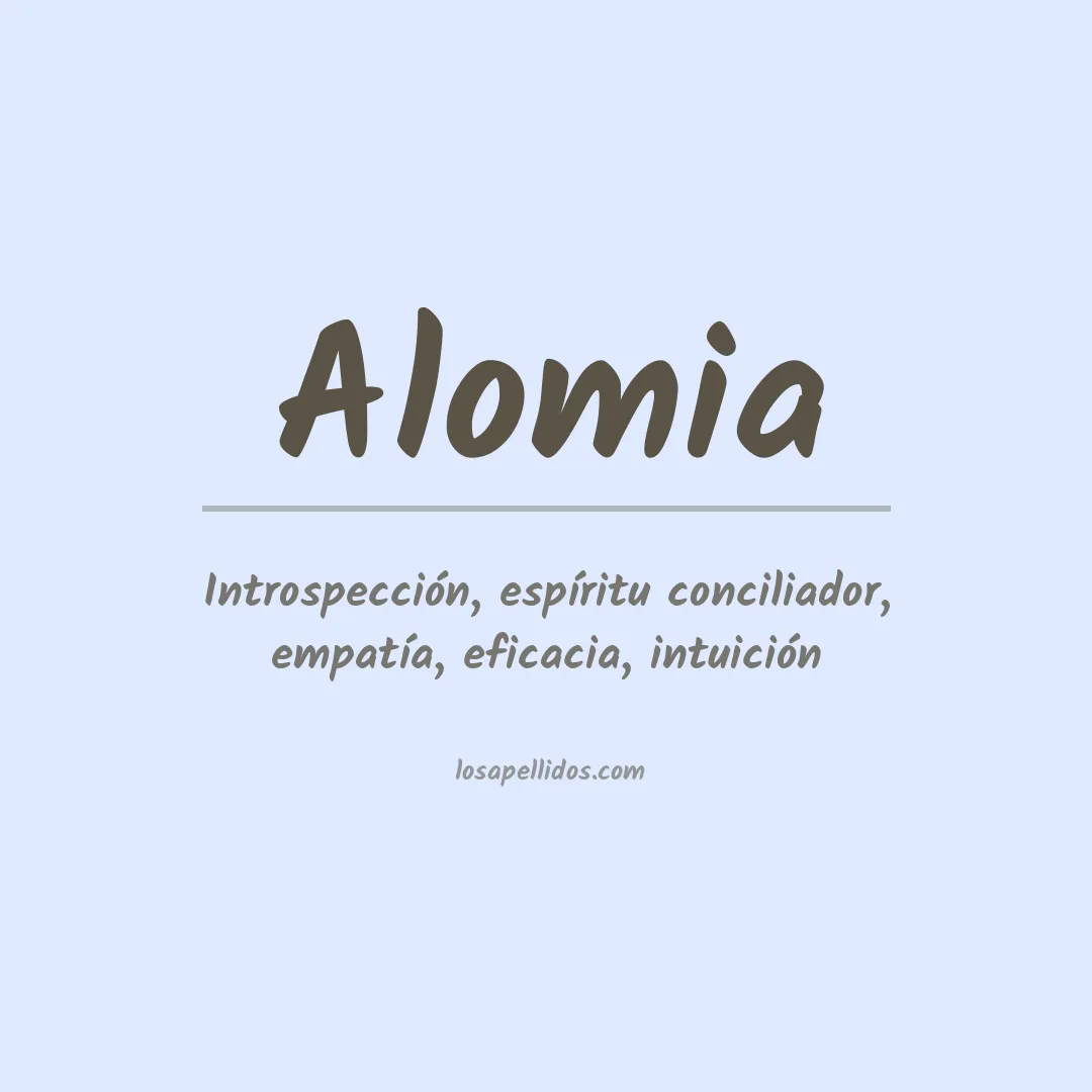 Apellido Alomia