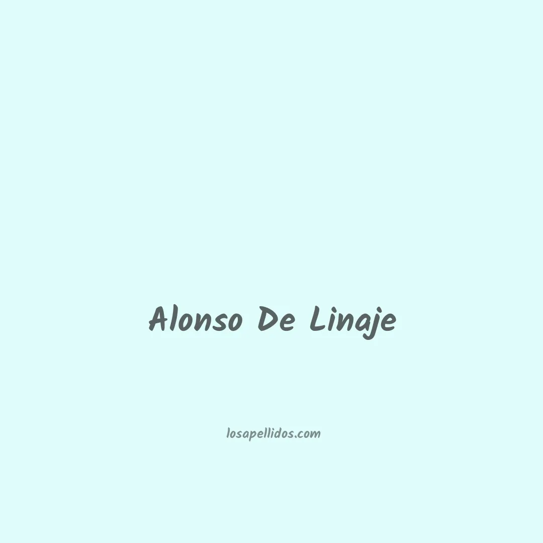 Alonso de linaje en chino
