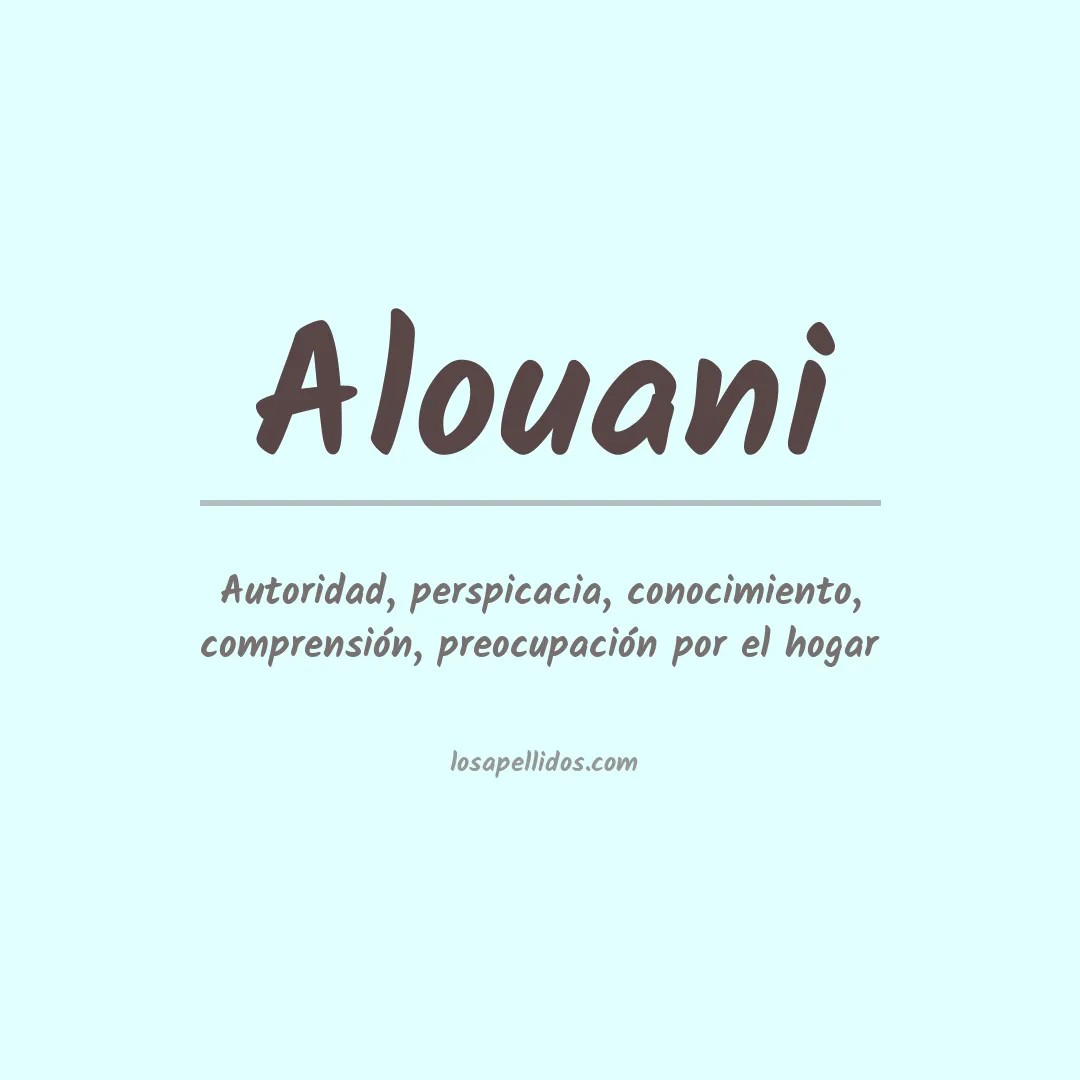 Apellido Alouani