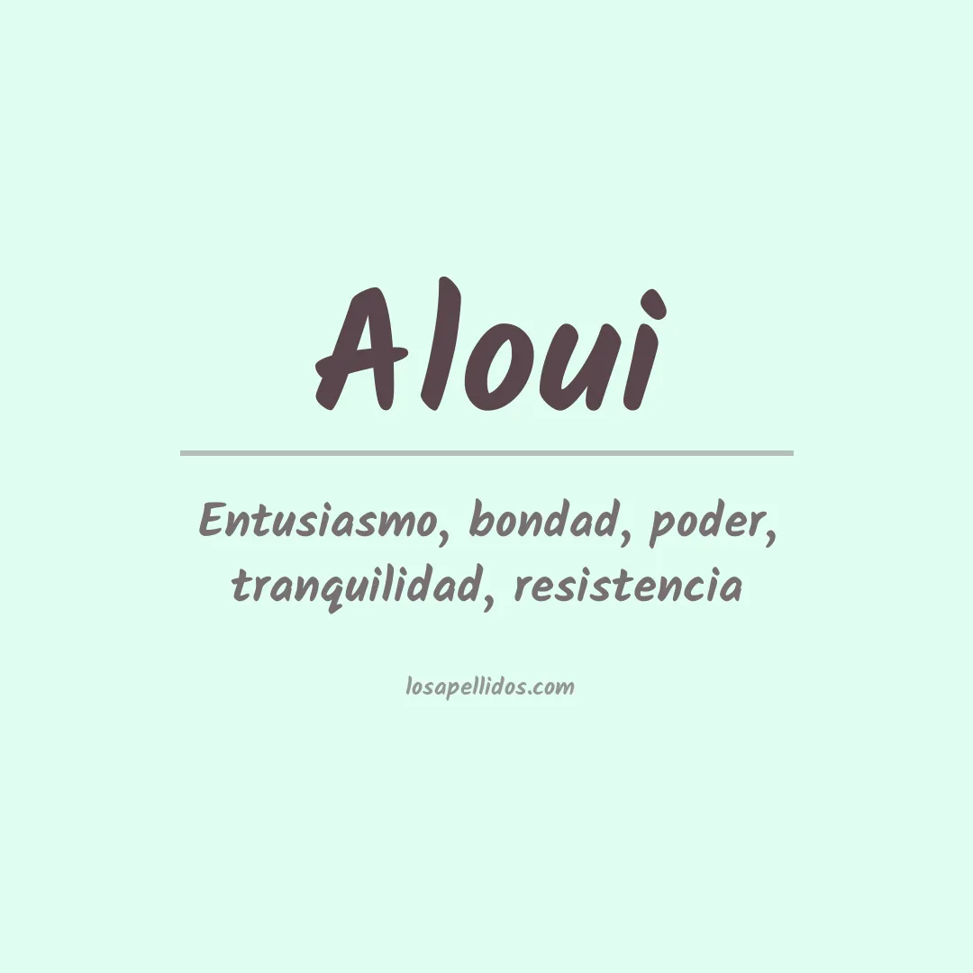 Apellido Aloui