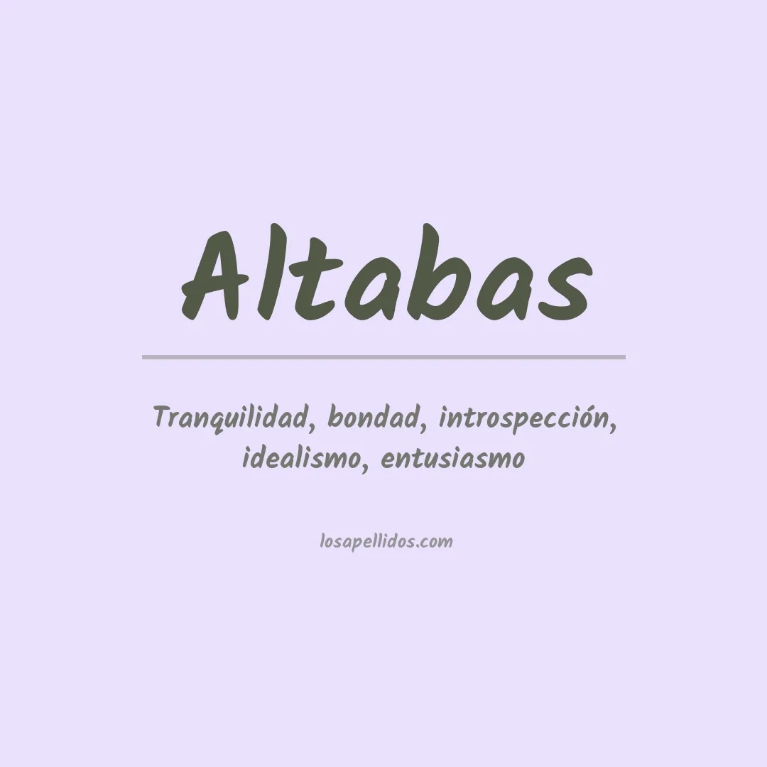 Apellido Altabas