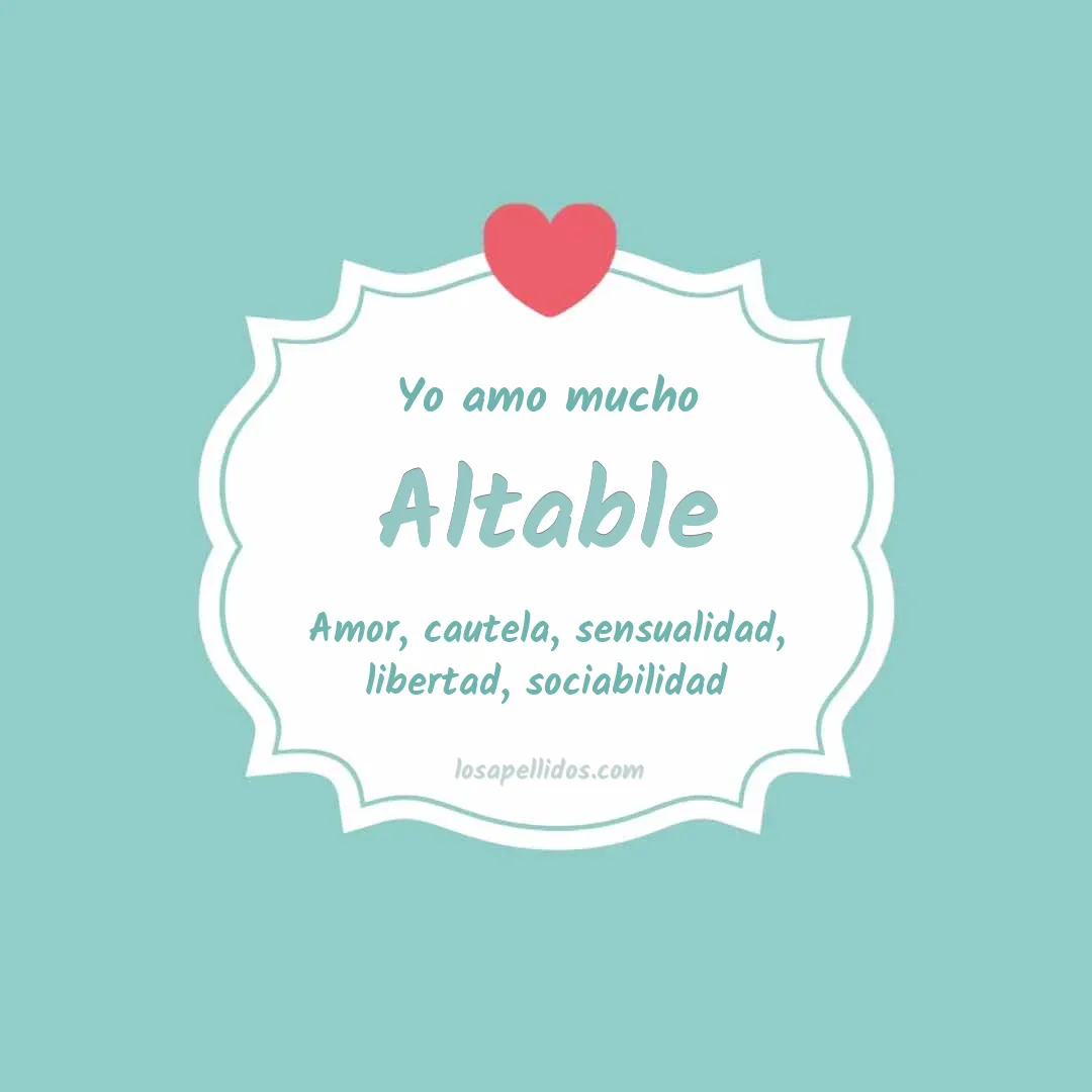 Yo amo mucho Altable