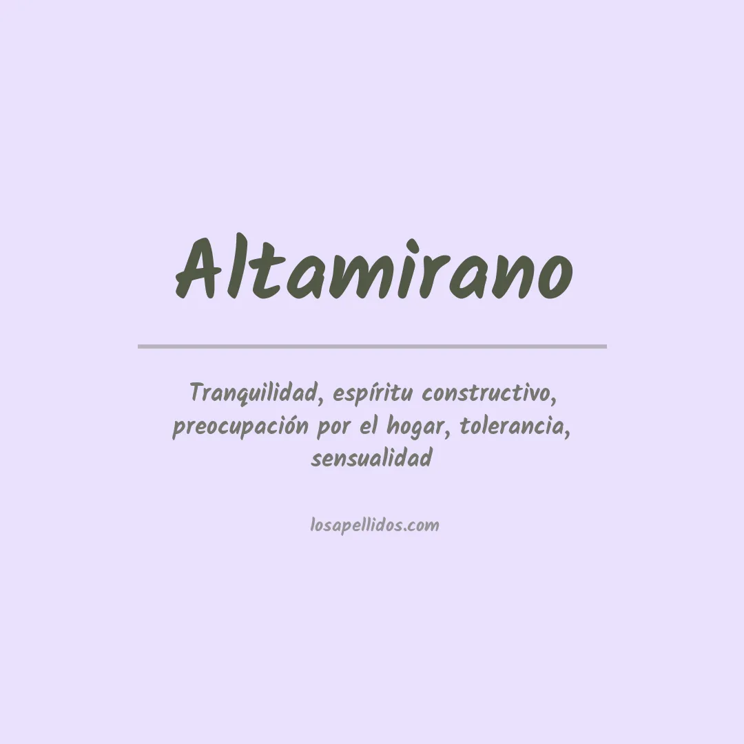 Apellido Altamirano
