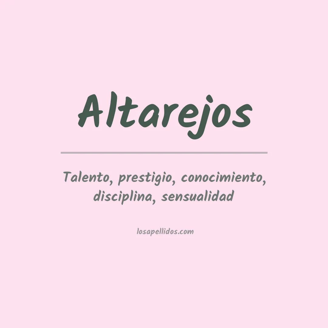 Apellido Altarejos