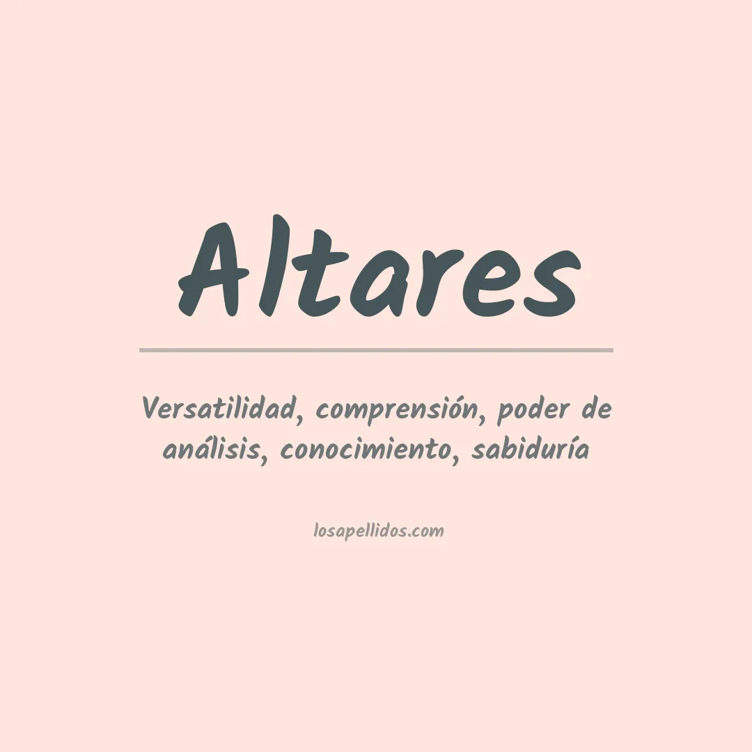 Apellido Altares