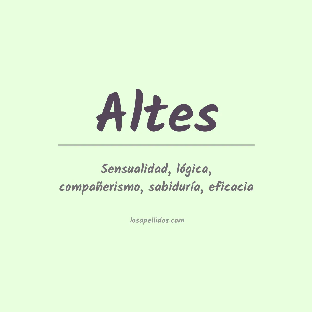 Apellido Altes