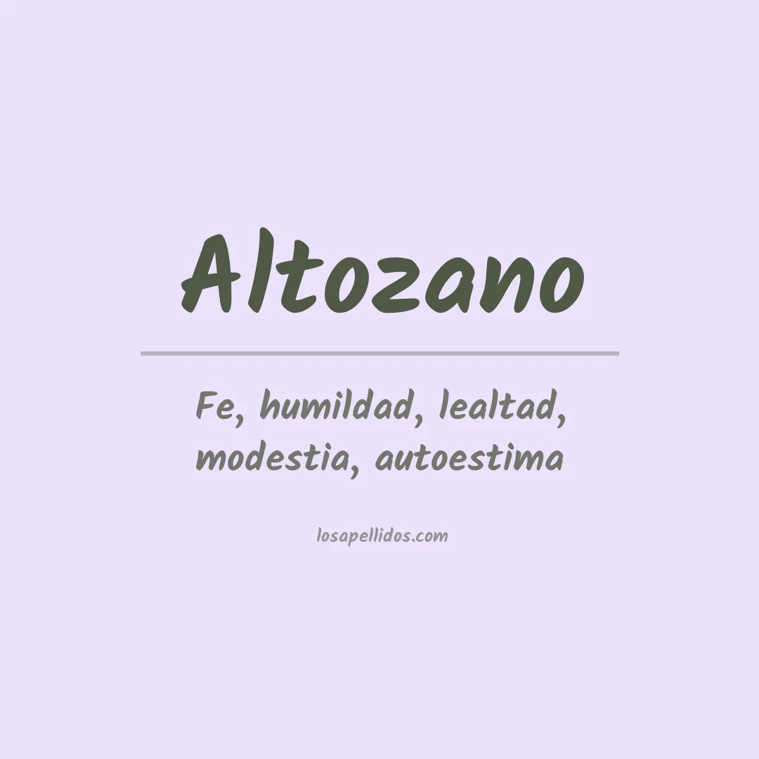 Apellido Altozano