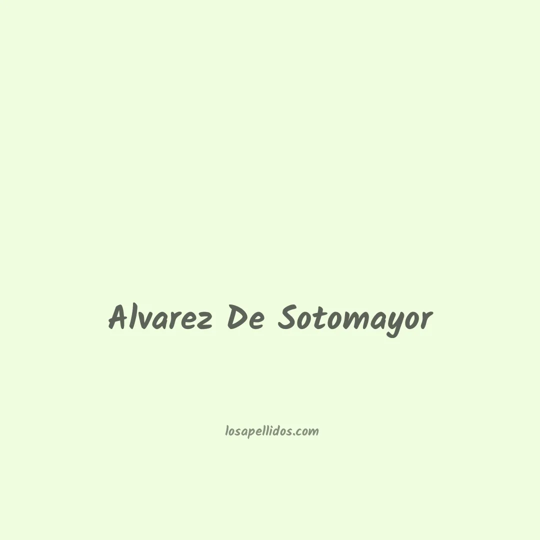Alvarez de sotomayor en chino
