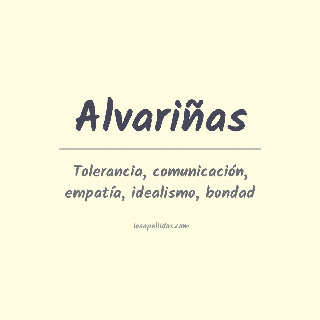 Significado del Apellido Alvariñas