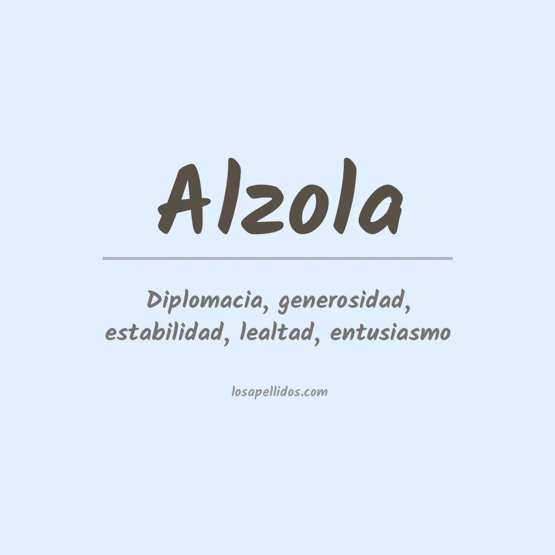 Significado del Apellido Alzola