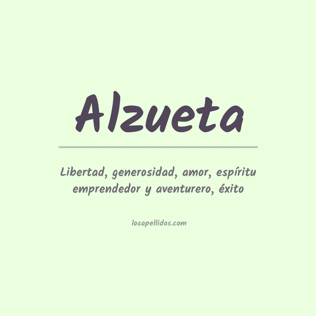 Significado del Apellido Alzueta