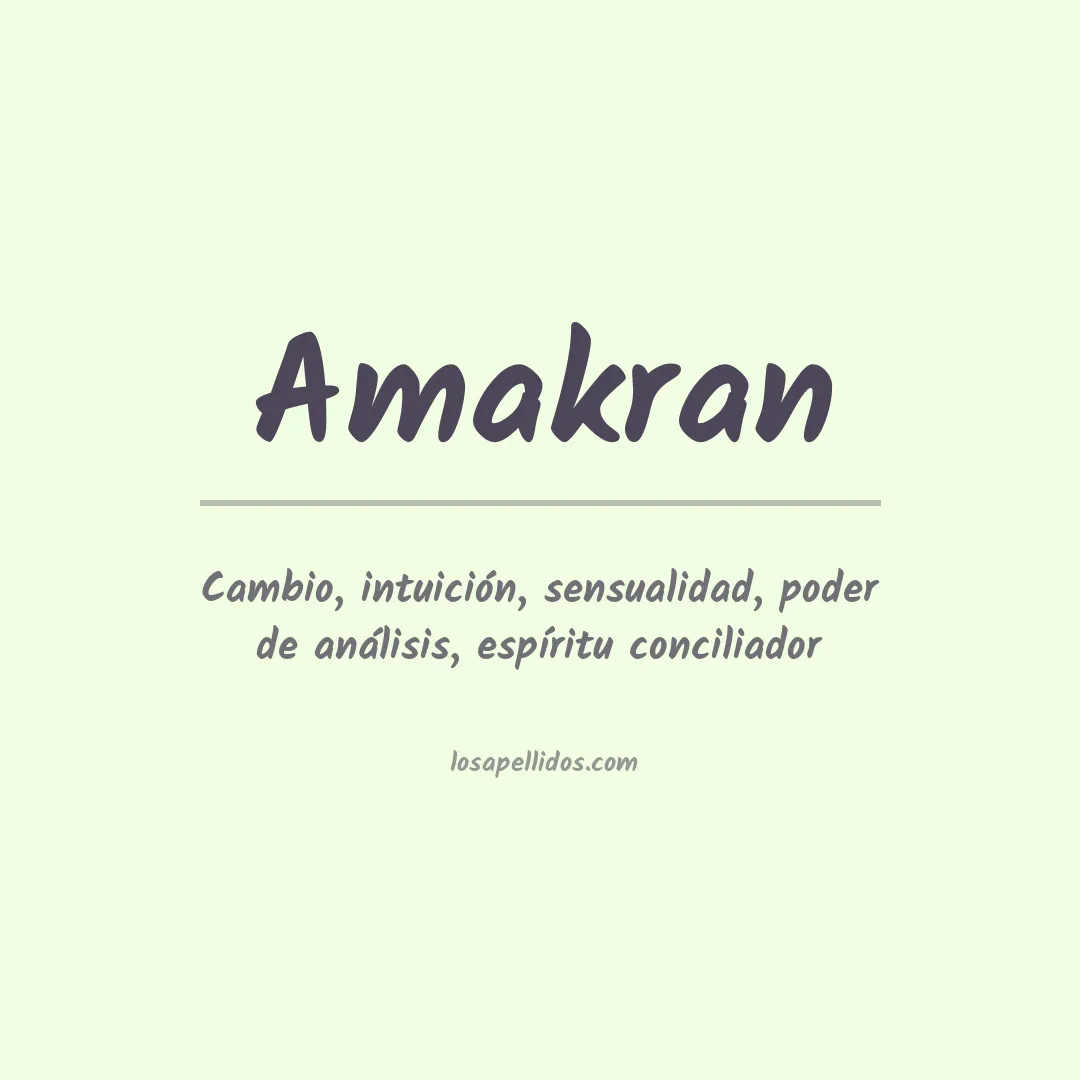 Apellido Amakran