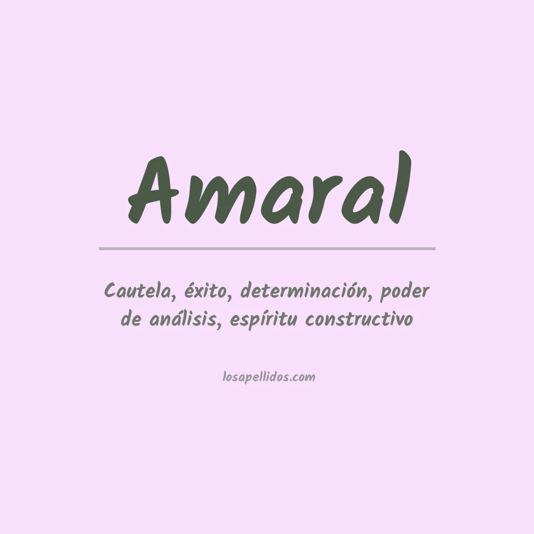 Apellido Amaral