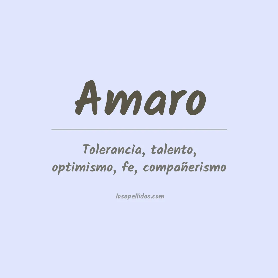 Apellido Amaro