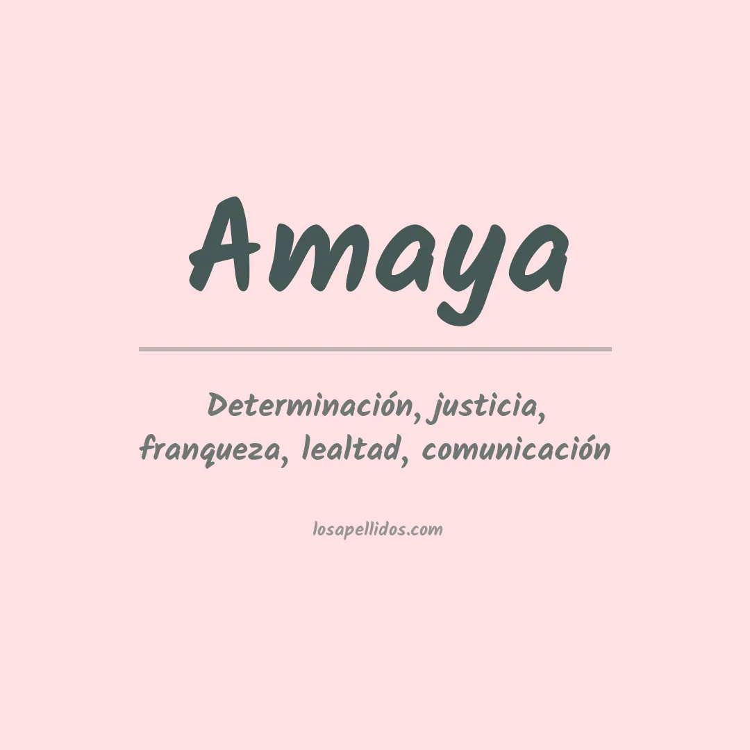 Apellido Amaya