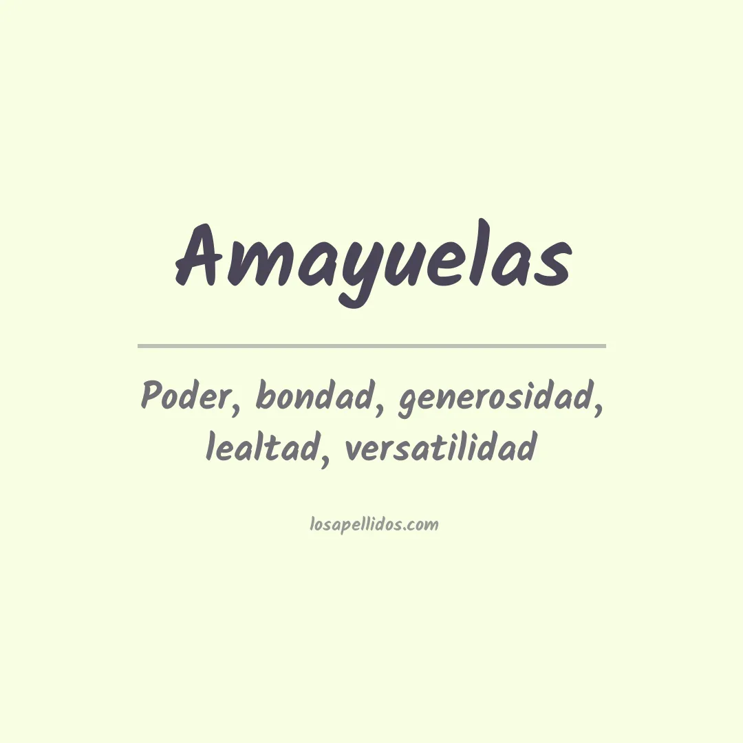 Significado del Apellido Amayuelas