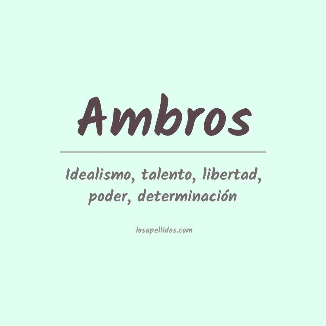Apellido Ambros