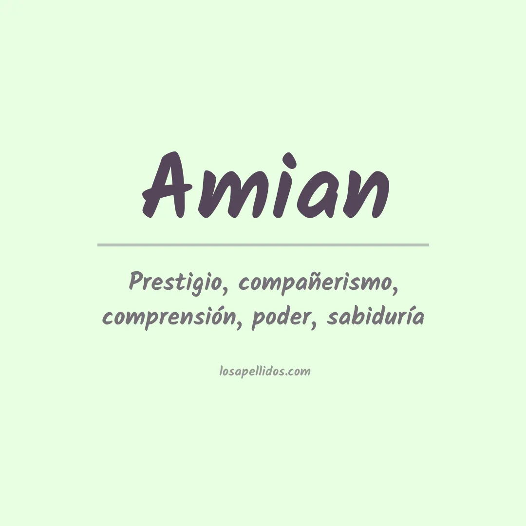 Apellido Amian